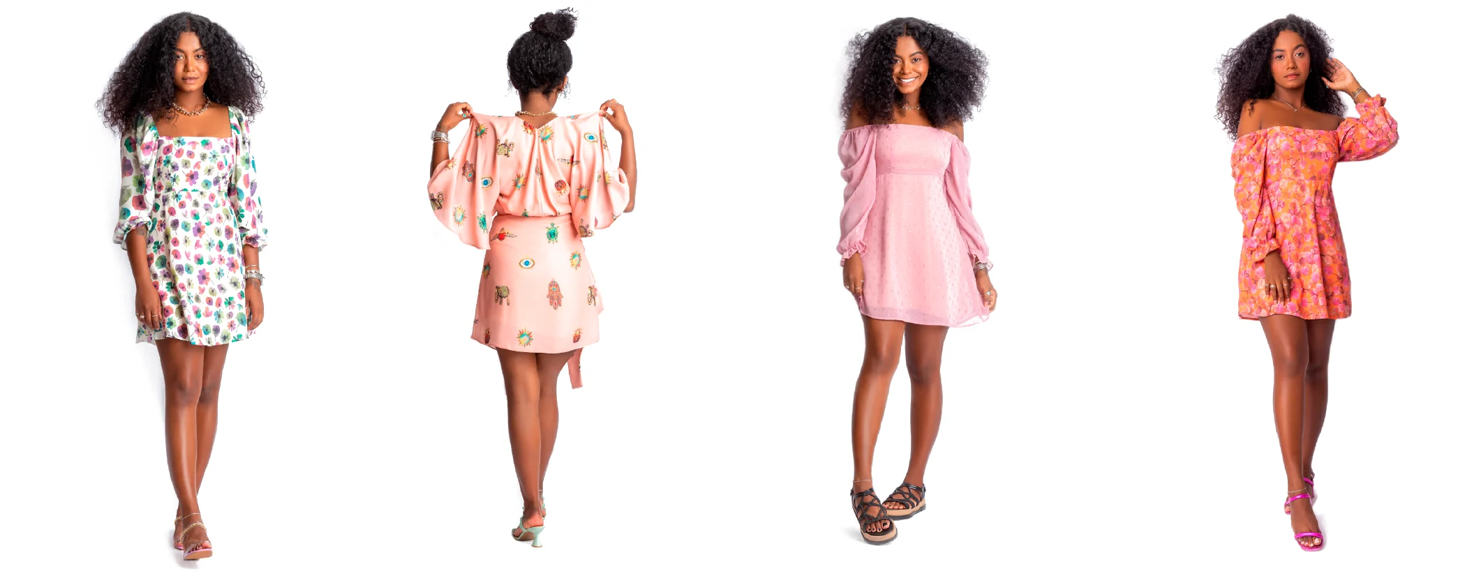 CORA, dress with floral print