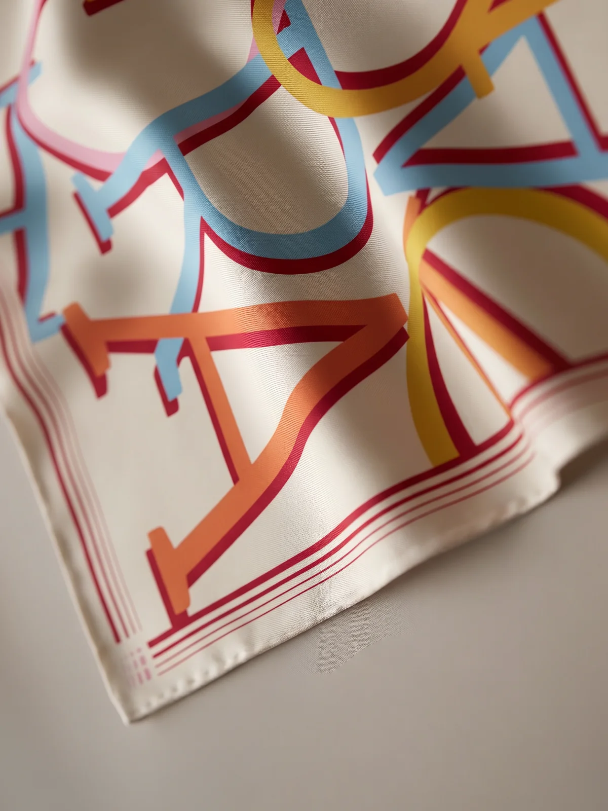 CORA AMOR scarf in Ivory, styled