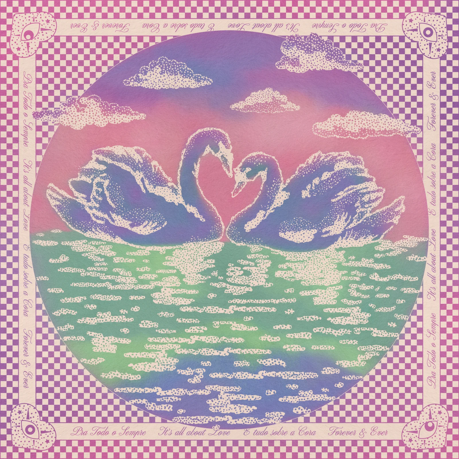 SWAN SONG print, Lilac Sky colorway